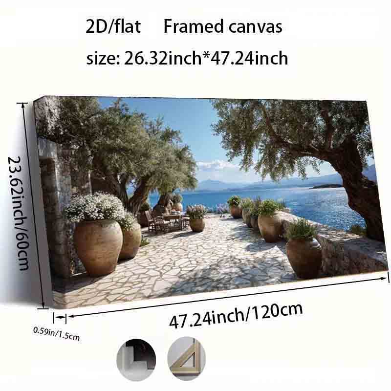 TEMU 2D Plat, 2D Plat, Une seule pièce de 2D/Plat mesurant 23.62 pouces par 47.24 pouces (60 cm par 120 cm) avec une représentation moderne d'une