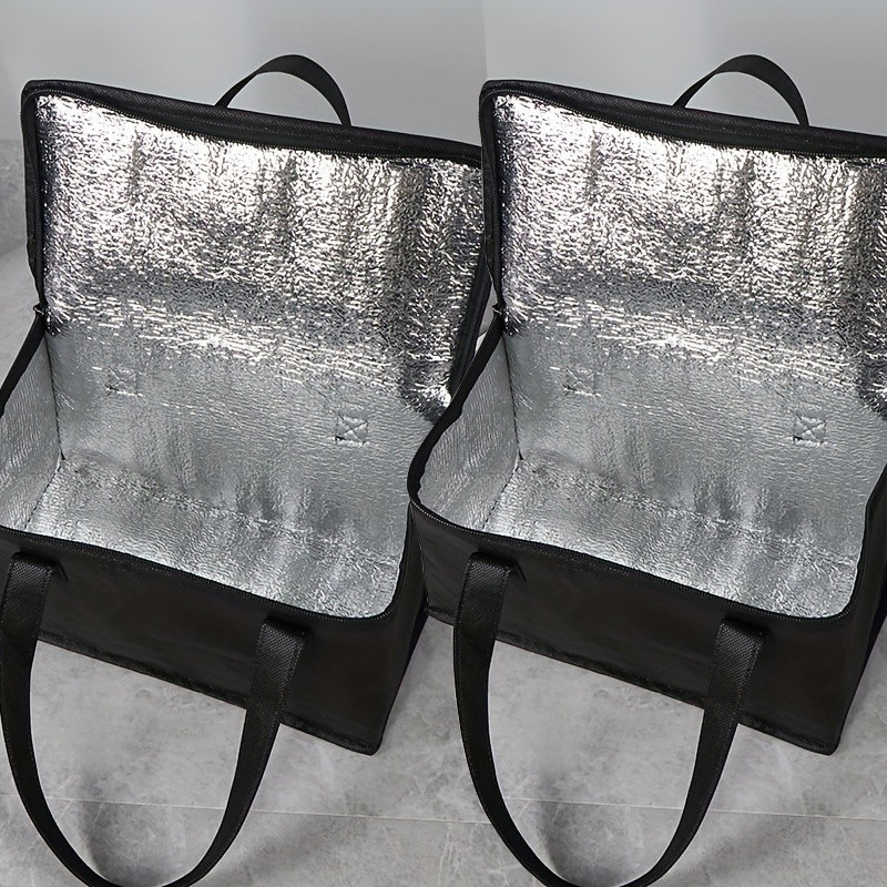 2pcs/set Foldable Portable Insulated Bag Car Storage Bag Fresh-keeping Bag Storagepizza Delivery Bag Pizza Delivery Bag