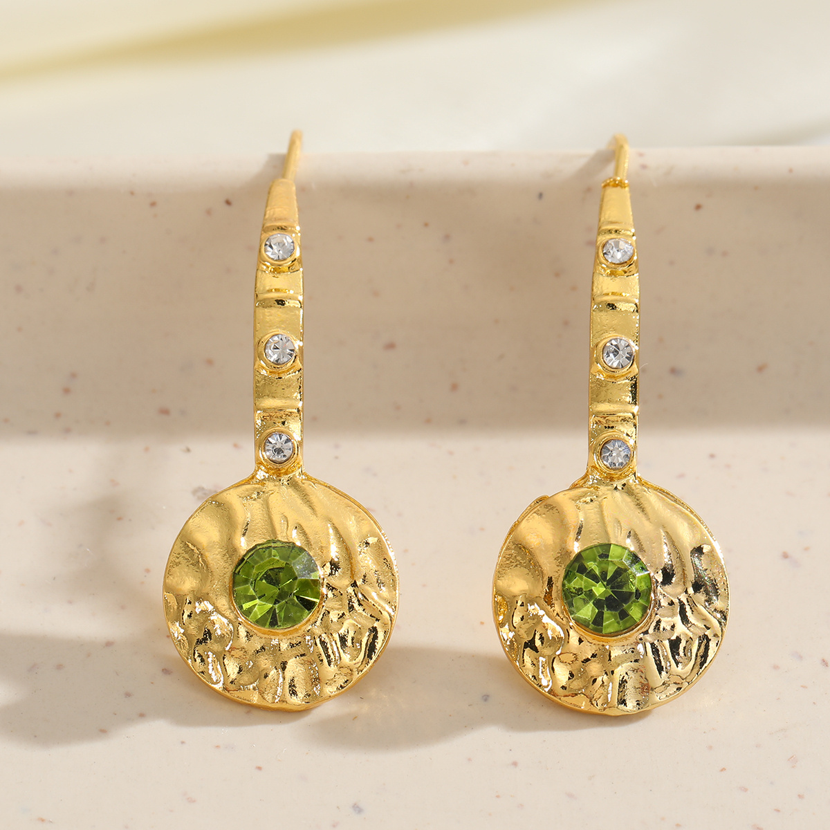 TEMU Pendientes colgantes para mujer, estilo elegante y lujoso, con martillada y incrustaciones de circonita sintética , adecuados para diario y