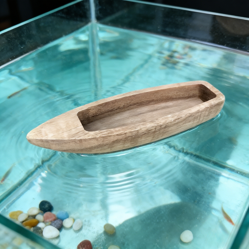 Image of Handcrafted Wooden Boat Bonsai Model | Vintage Decorative Ornament For Home Office Living Room Shelf, Perfect Birthday Christmas Gift For Men Women Bonsai Lovers, Material, Floor Mount