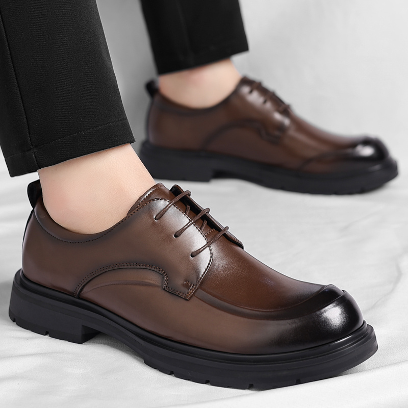 mens chunky sole derby shoes classic lace business casual - Temu Oman