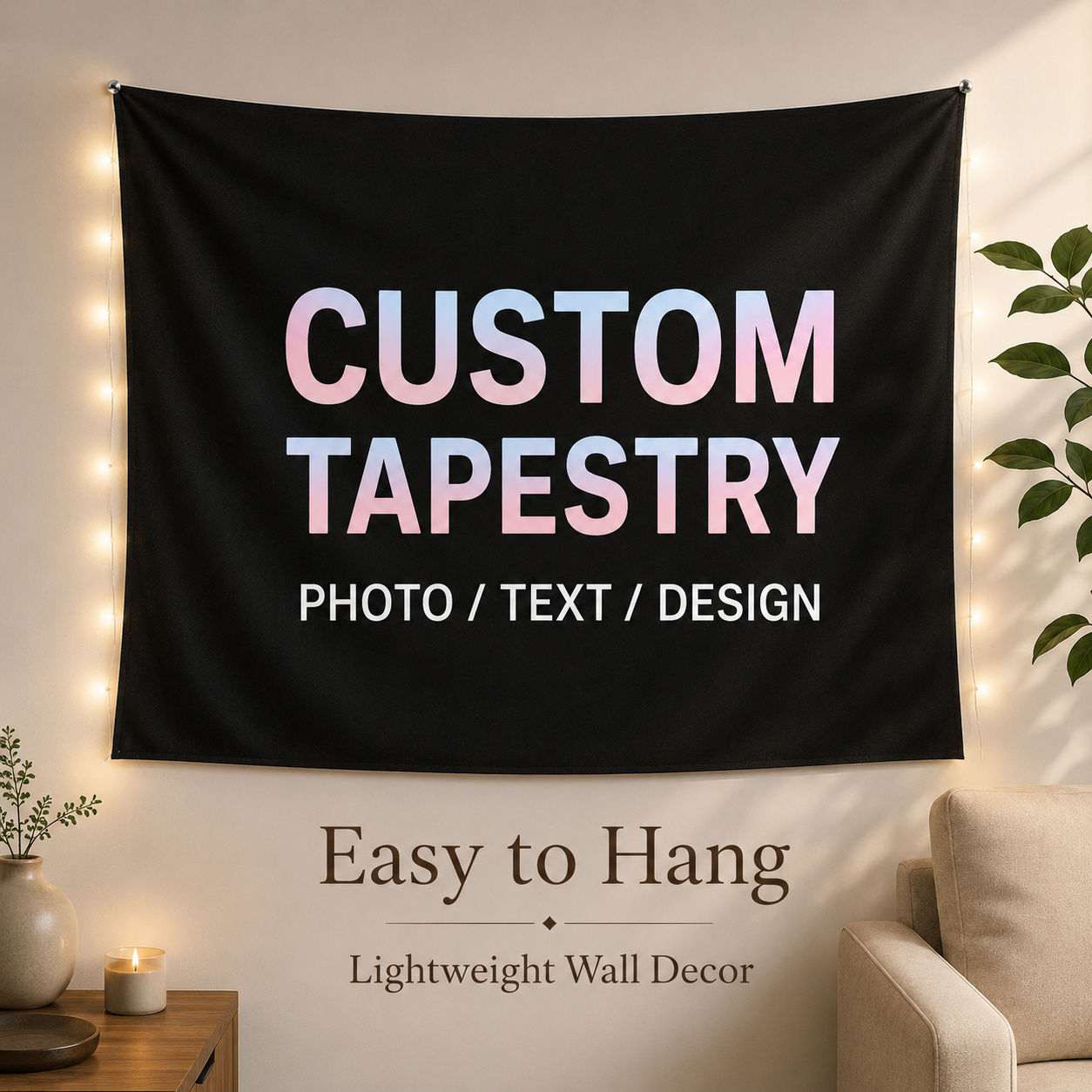 TEMU 2d Flat - 2d Plane Customization: 1pc Personalized Banner Fabric With 2d Printing, Displaying Personalized Photos And Text. Suitable For
