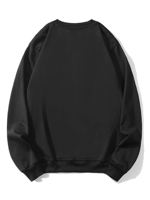 trendy pattern casual round neck pullover machine washable for streetwear loose top comfortable everyday wear womens y2k style burgundy sweater letter print long sleeve round neck pullover sweater cuffs and hem