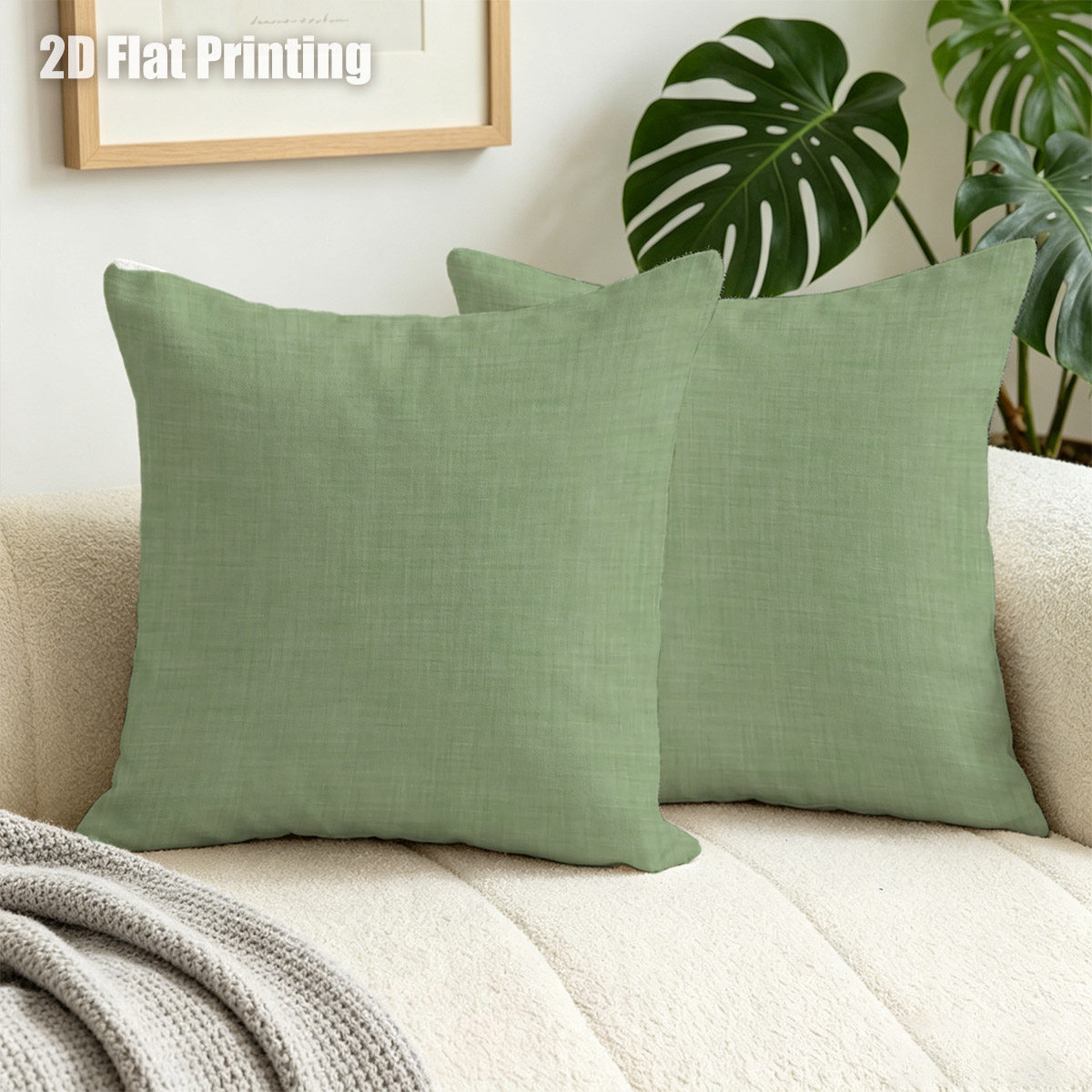 TEMU 2d 2pcs Pillowcases, Single-sided Printed Without Texture, Multiple Sizes , Velvet Material, Zipper Closure, Pillow Inserts Not Included. Low- ,