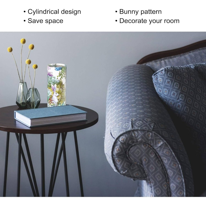   portable cylinder tissue boxes elegant floral   synthetic synthetic   leather   cup holder home office use durable stylish for home office or travel tissue boxes for home   decorative tissue box synthetic   leather box Product details 3