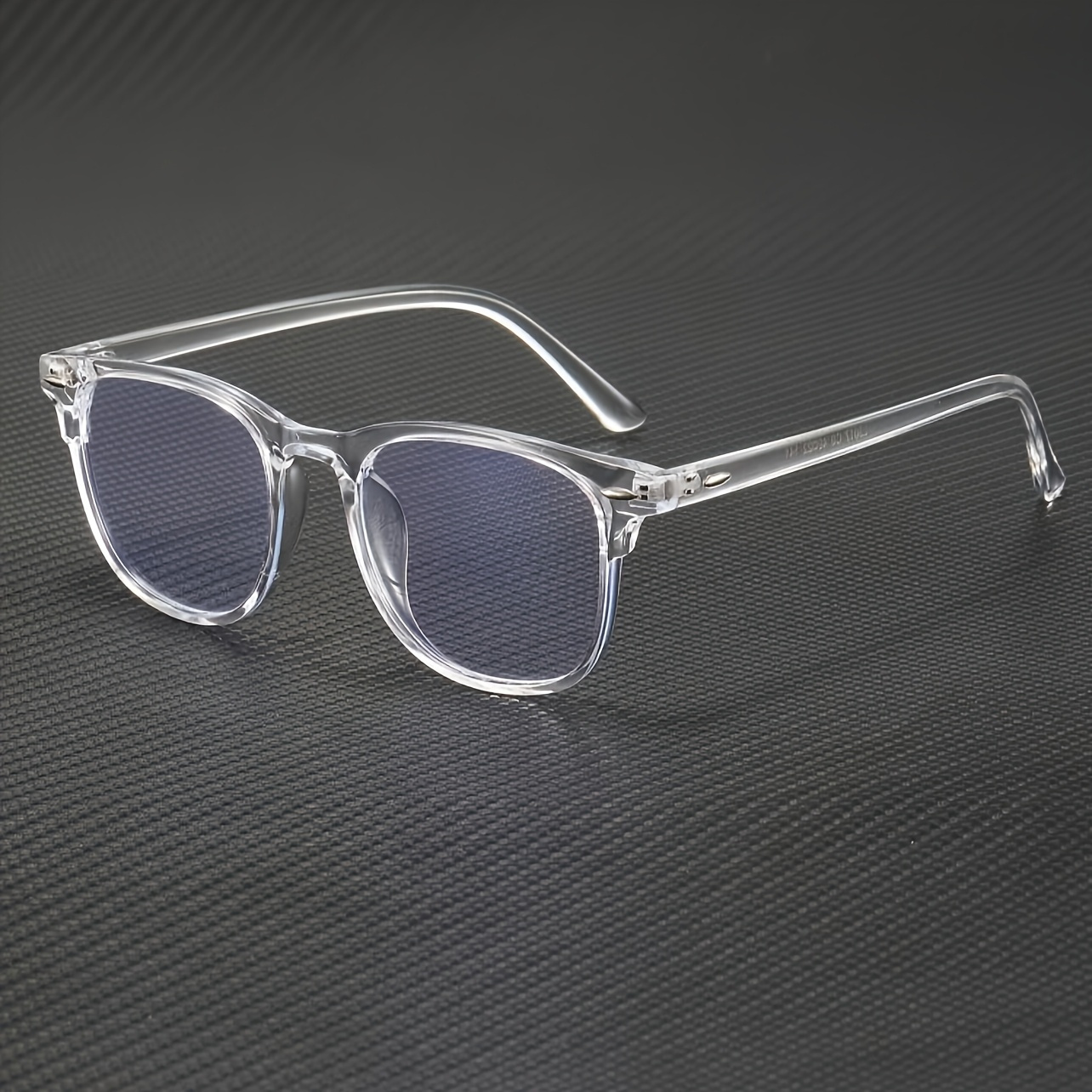 1 Unisex Oval Full-frame Glasses, Simple Transparent Frame And Lenses, Comfortable Plastic Hinges