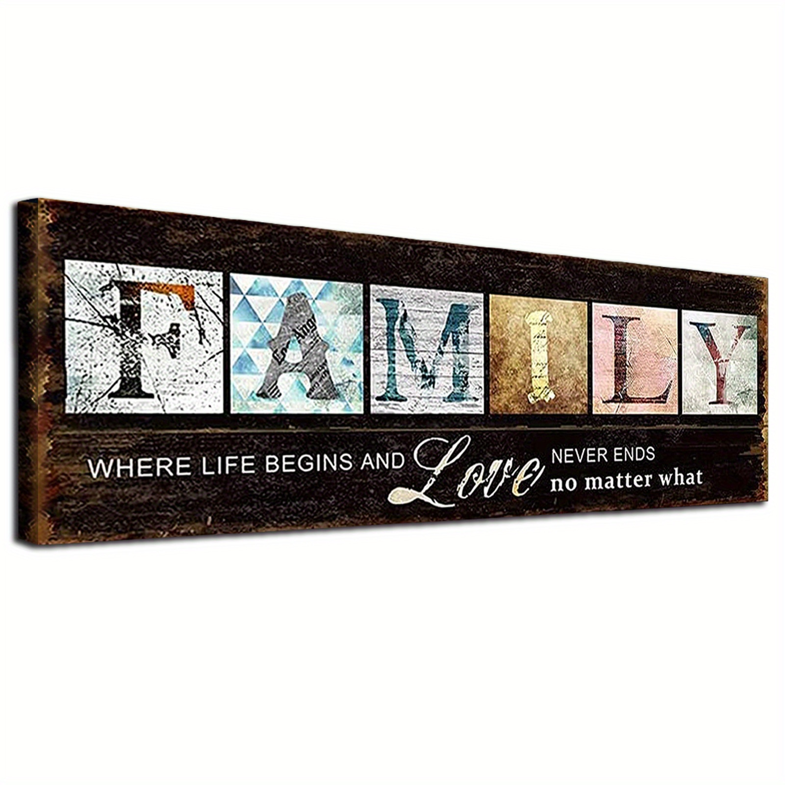 Image of 5d Diy Large Diamond Painting Kits For Adults, 11.8x31.5inch/ 30x80cm Family Round Full Kits For Home Wall Decoration, Gifts For Halloween Day, Christmas Day And Birthday