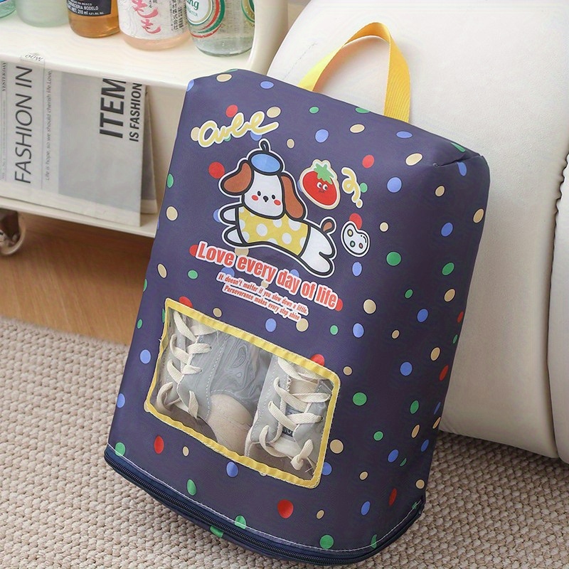 TEMU Sac de Rangement pour Chaussures Transparent, Pochette Portable -Poussière pour Voyages et Déplacements Professionnels, Poche de Stockage pour