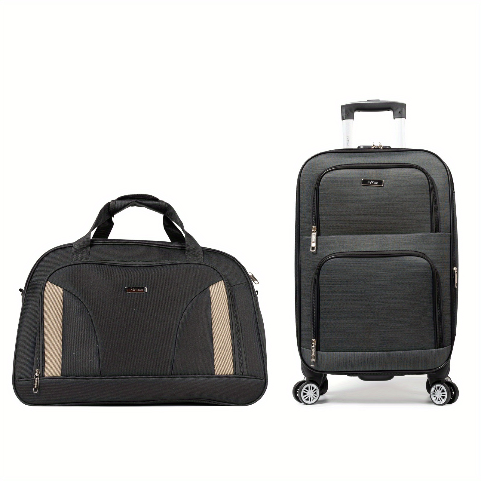 Image of New Large Capacity Scratch-resistant Business Travel Luggage, 360° Foldable Carry-on With Swivel Wheels And Dual Handles, Travel Bag With Handle And Wheels, Large Capacity Folding Suitcase