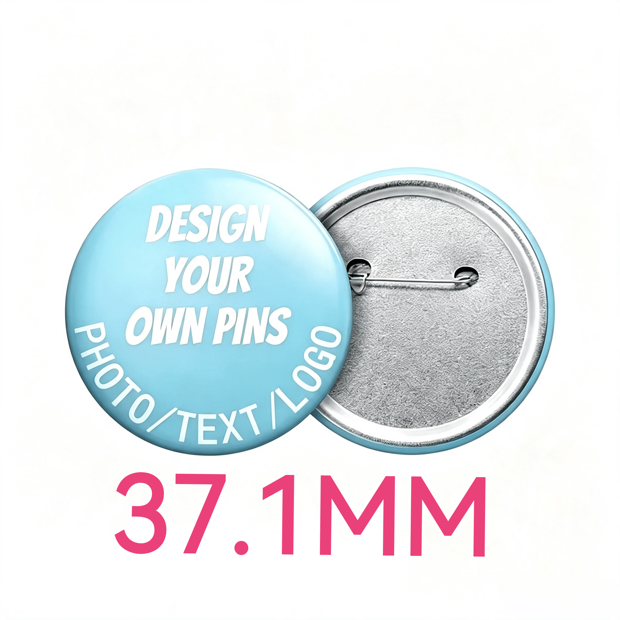TEMU 50pcs Custom Photo Pins - Personalized Photo & Text Badges Suitable For Weddings, Birthdays, Business Events - Self- /text/designs With