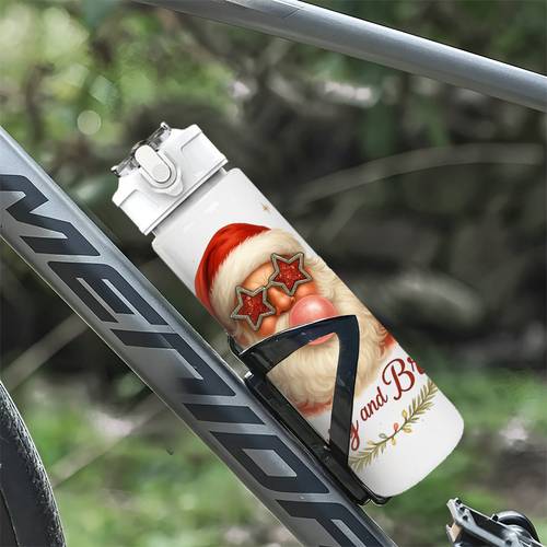 1 adet baloncuklu çikolata yıldız gözlük noel baba, 750ml/26oz plastik spor su şişesi, baskı, sızdırmaz açılır kapaklı, , sağlam ve dayanıklı, geniş kapasiteli, yeniden kullanılabilir, spor salonu, ofis, bisiklet, seyahat için uygun