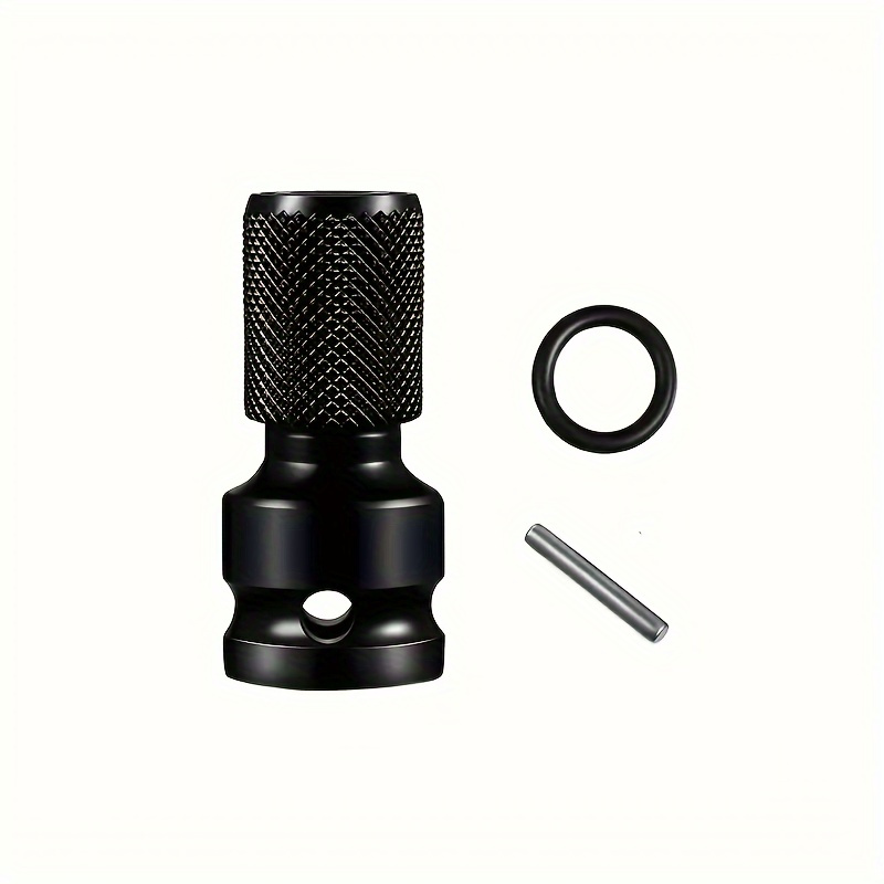 Image of [1/2" To 1/4" Hex Converter Kit] 3pcs Quick Release Power Wrench Adapter Kit- 1/2" Square Drive To 1/4" Hex Converter With O-rings& Pins For Diy And Metal Construction Projects