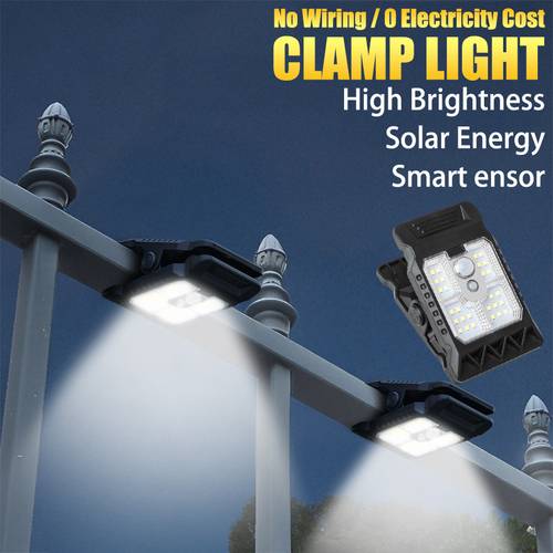 3pcs clip on motion sensor lights new led solar powered multiple lighting warm light a cozy atmosphere garden outdoor safety lights suitable for camping landscaping emergency wall mounting decorating fences decks