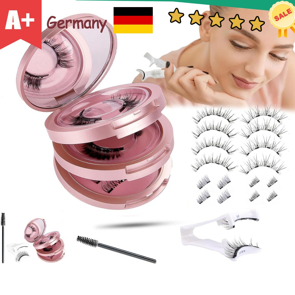 Image of 16x Magnetic Eyelashes Without Eyeliner Eyelashes 3d False Artificial Eyelashes Set