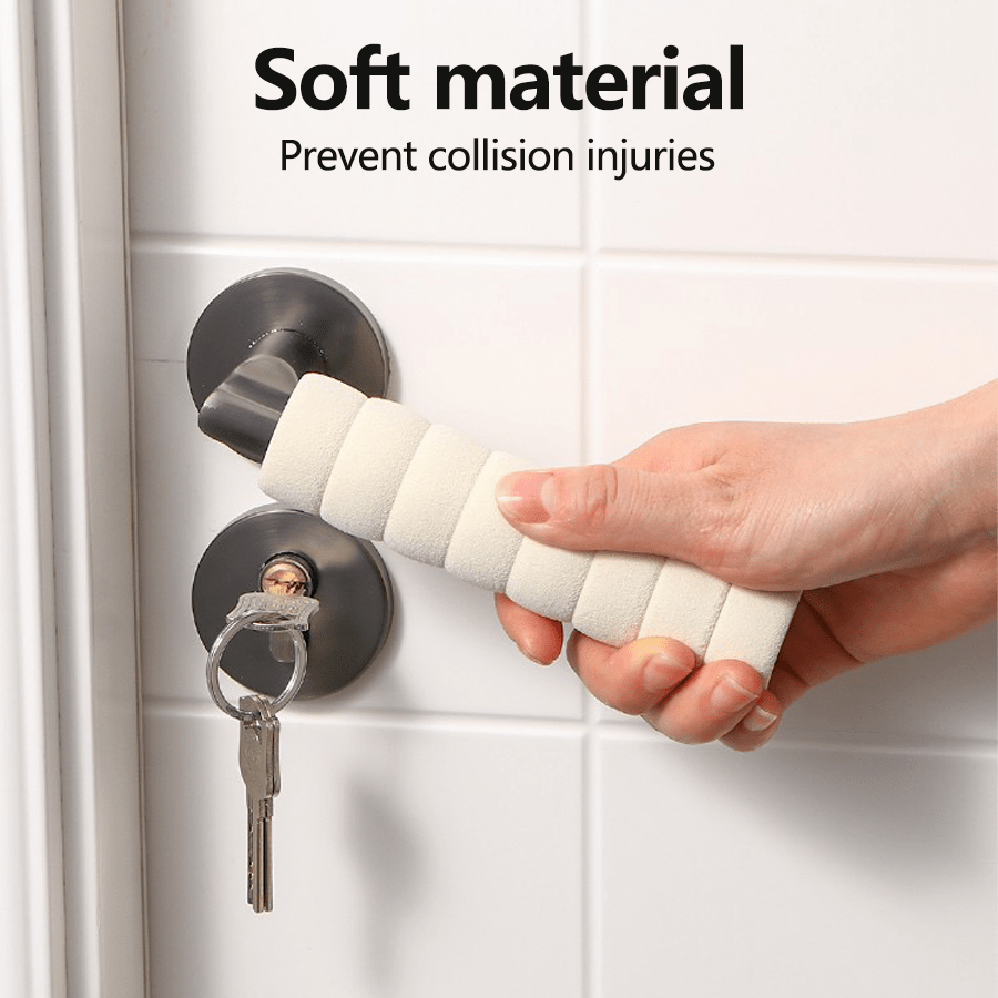 1/2pcs Door Handle Protective Cover Anti-collision Cover Anti-static Youngsters Safety Thickened Spiral Door Handle Anti-collision Cover
