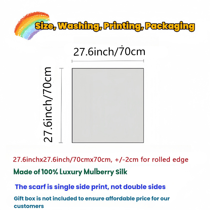100% 20.87*20.87 Inches, Breathable Square Headscarf, Elegant Accessory, Non-stretch Outdoor Decoration, Fashionable, Elegant, Breathable, Versatile, Lightweight
