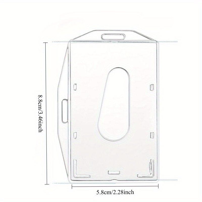 TEMU Étui de PC horizontal et vertical en plastique dur transparent pour carte