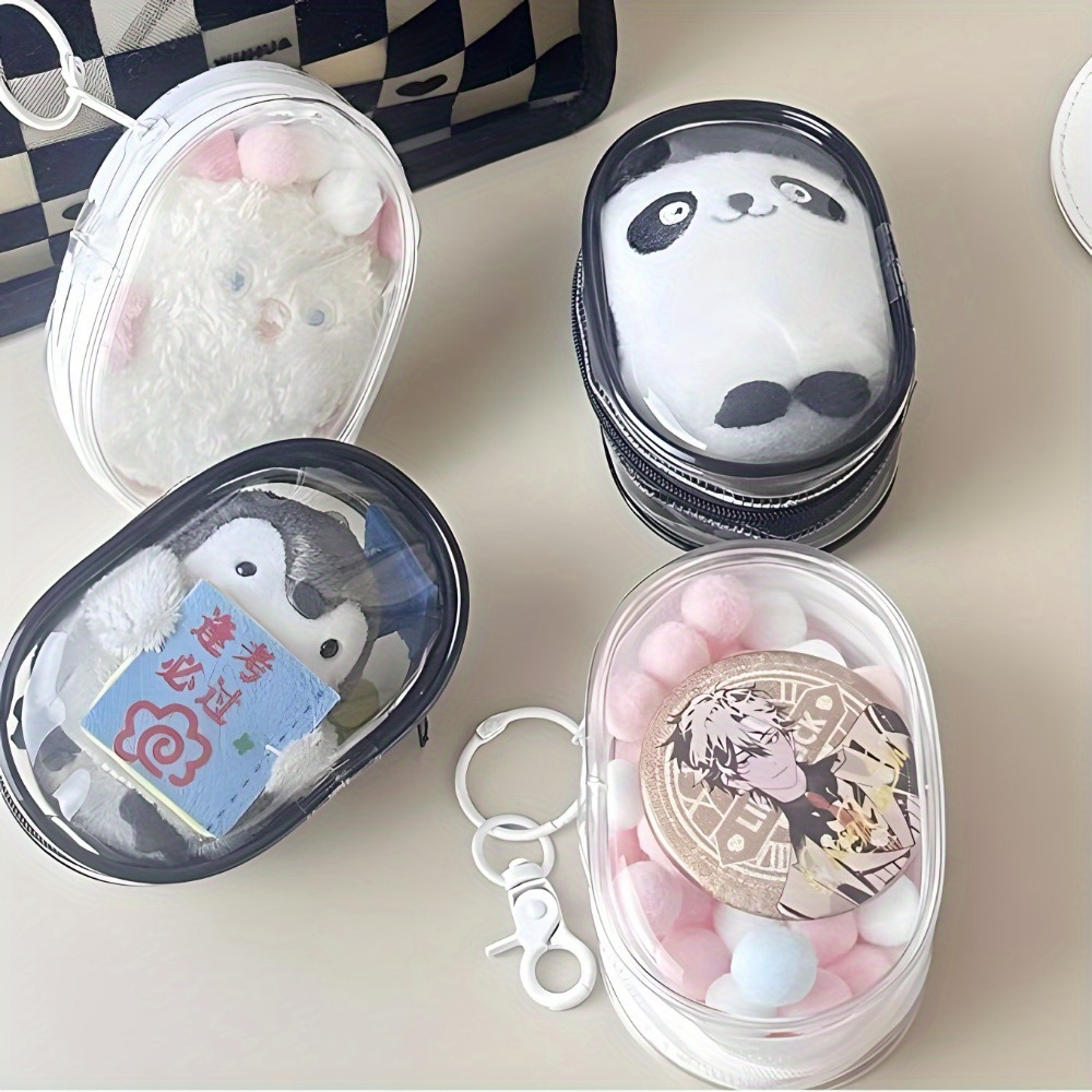 

2/ 4pcs Portable Transparent Cable Organizer Box For Data Cables, Headphones, Jewelry, Keychain Bags For Travel