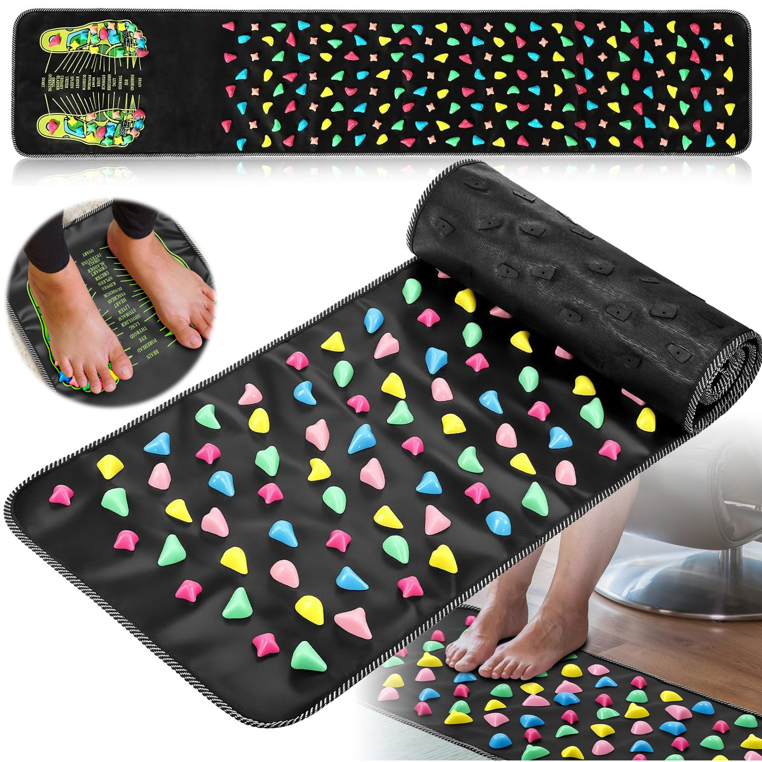 Foot Massage Mat Reflexology Road For Acupressure Foot Massage Mat For Long Sitting Elderly Students And Office Workers