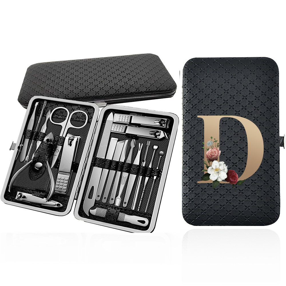 Portable 19pcs Nail Clipper Set with Beauty Tools