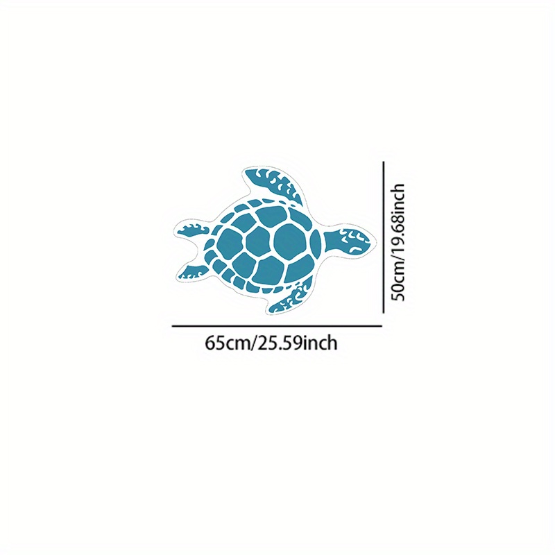 TEMU High-quality Thickened Plastic Bottom 1000g 8mm Thick Soft Material 1pc Sea Turtle Bathroom Rug Summer Theme Beach Decorative Floor Mat Soft