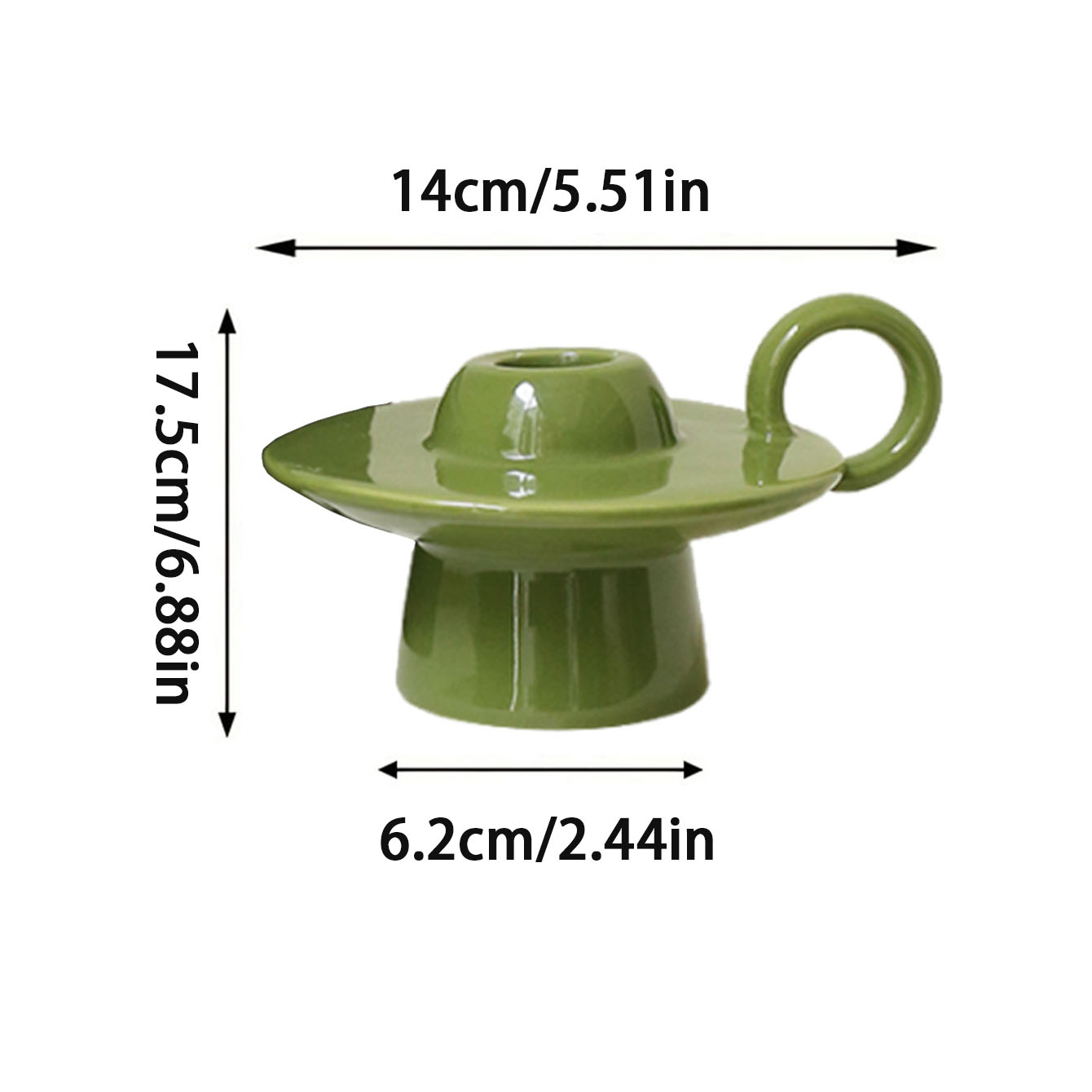 TEMU 1pc Ceramic Ufo Candlestickholder, Vintage Style Aromatherapy Candle Base, Retro Tabletopdecorative Candle Stand, Christmas Party Ornament,