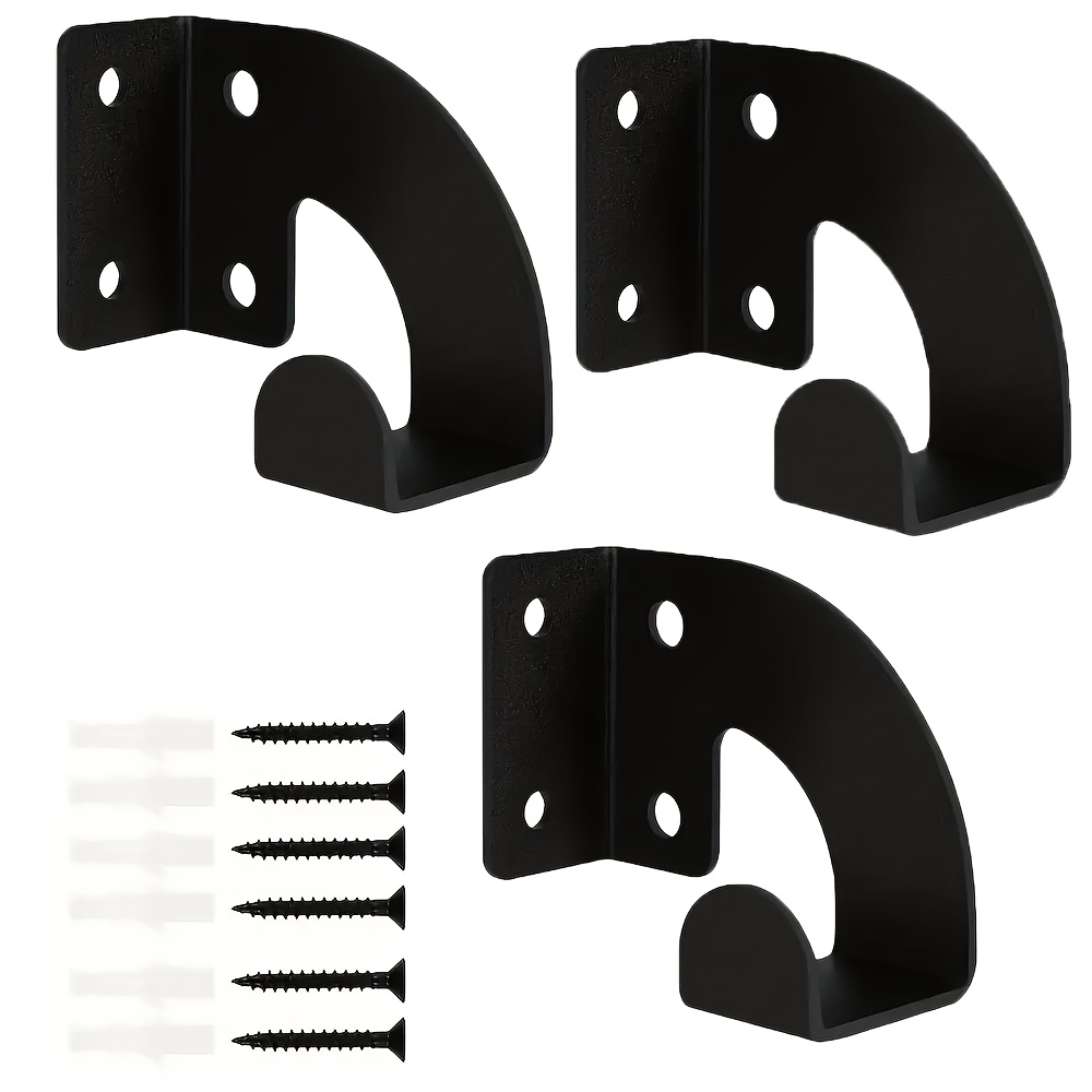 TEMU 3-pack Heavy-duty Metal Wall Mount Rack For Chainsaw, Installation And Locking Mechanism – Vertical Space-saving Garage Storage Organizer With