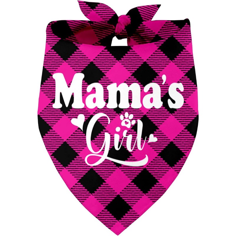 Image of 1pc 24.8×11 Inch Girl Dog Bandana, Gift For Pet Lovers Birthday Or Christmas, Printed Scarf Accessories In Small Medium Large Sizes