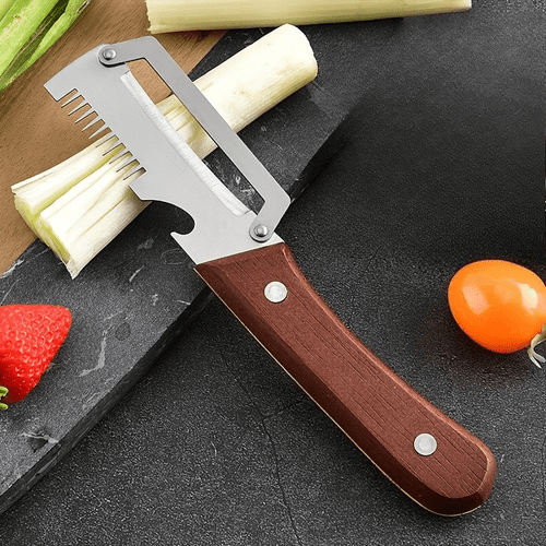 2pcs stainless steel multi function vegetable peeler and bottle opener labor saving convenient kitchen tool suitable for right handed works for all kinds of vegetables and fruits