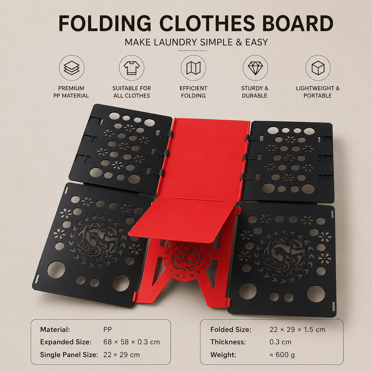 1pc Multifunctional Clothes Folding Board, Quick Shirt Folding Organizer, Durable Resin Laundry Folding Tool For Home And Travel Use, Mounted Closet Systems