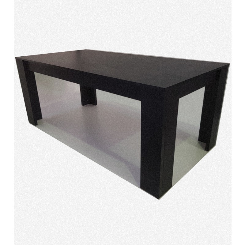 Stylish 8-Seater Dining Table for Family Gatherings - 190Cm Black Woodgrain End Perfect for Modern Homes And Entertaining Guests