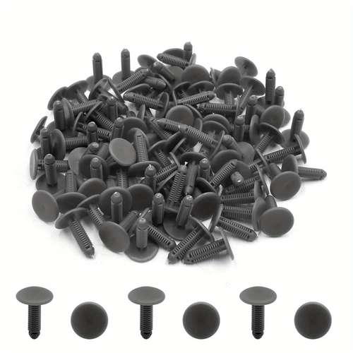 100 Pack 8mm Bumper Clips, Auto Car Plastic Rivets Fastener Push Pin Retainer Kit For Fender Trim