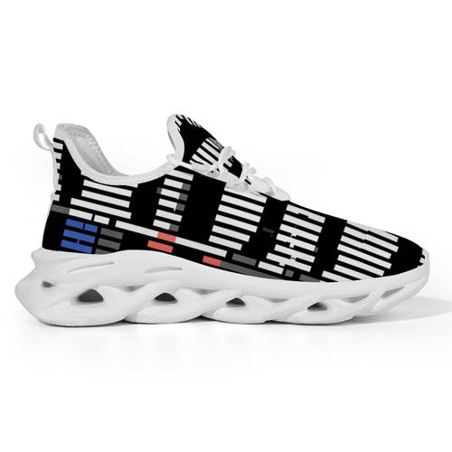 with white gray and red striped low top lace up cushioned sneakers gym jogging and street style shoes