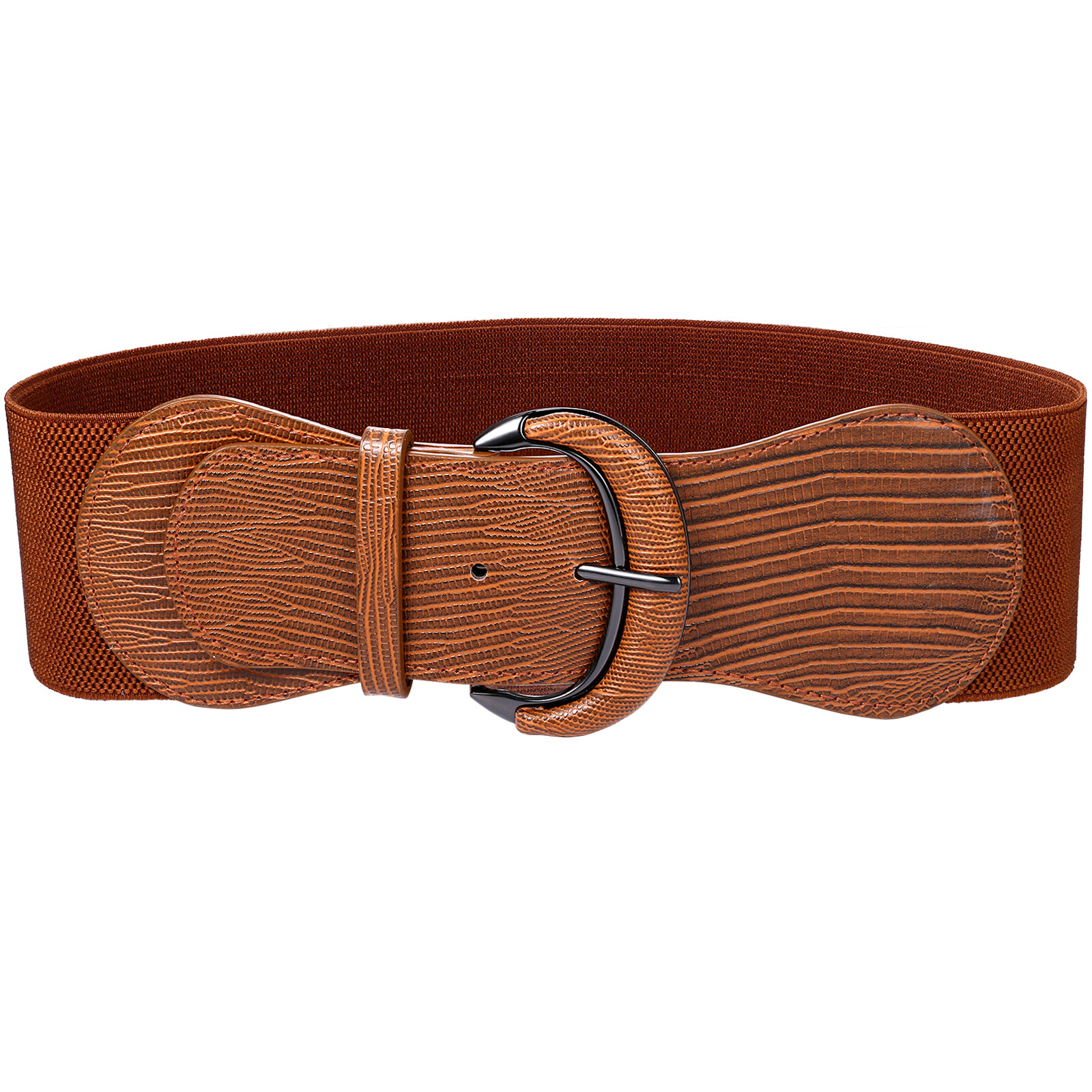 Women's Fashion Wide Elastic Waist Belt - Stretch Cinch For Dresses, Skirts & Office Wear