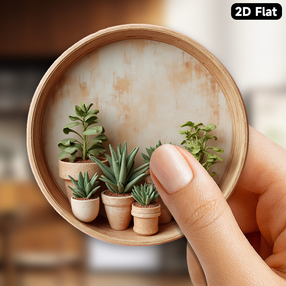 TEMU 1 pieza de acrílico magnético, para el hogar, nevera, tablón de anuncios - Decoración de planta en con base magnética redonda, decoración de