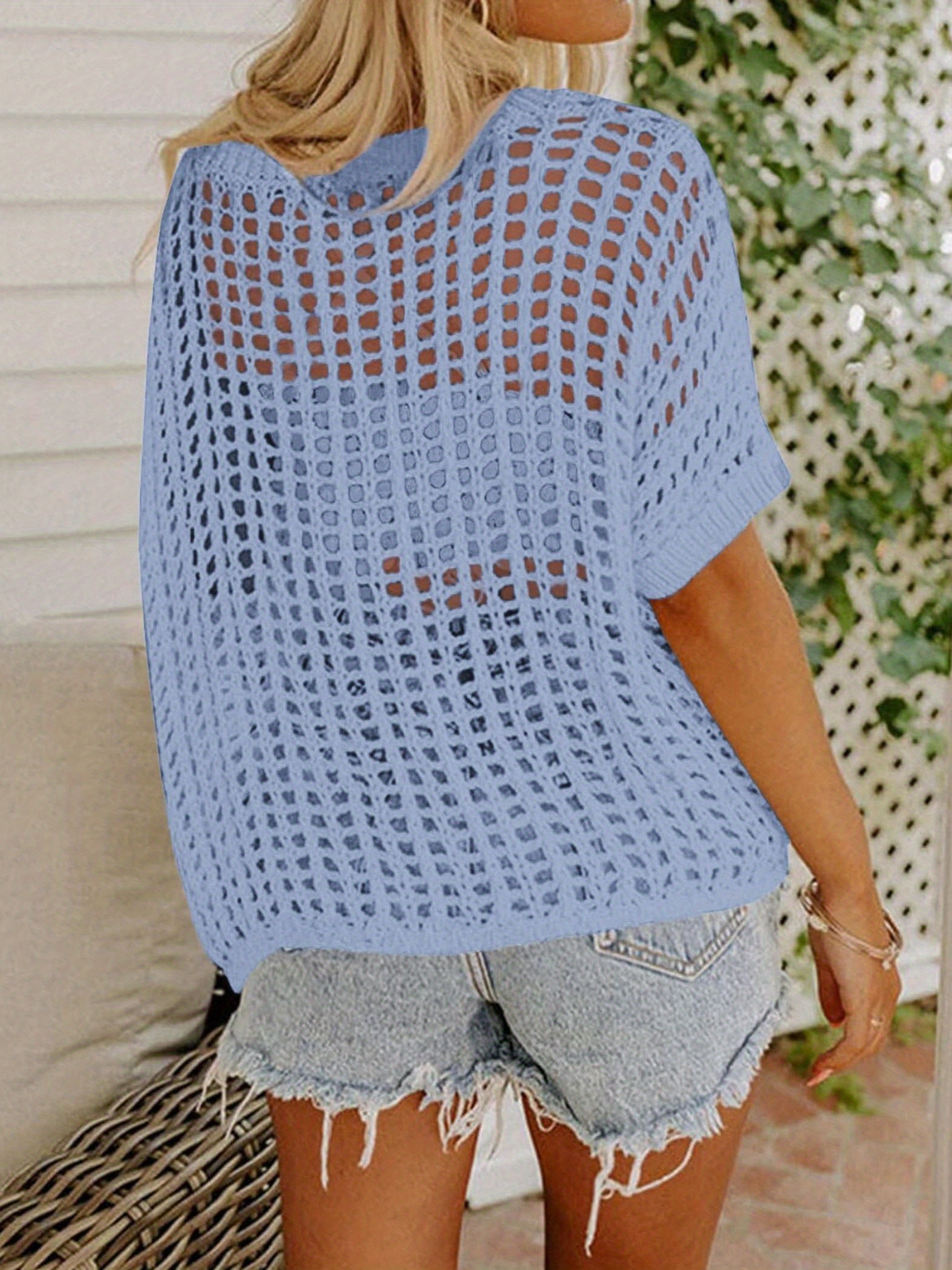 トップス Crochet Sleeve CrewNeck Knit / gypsohila Crochet Sleeve CrewNeck Knit / gypsohila クロシェ編み