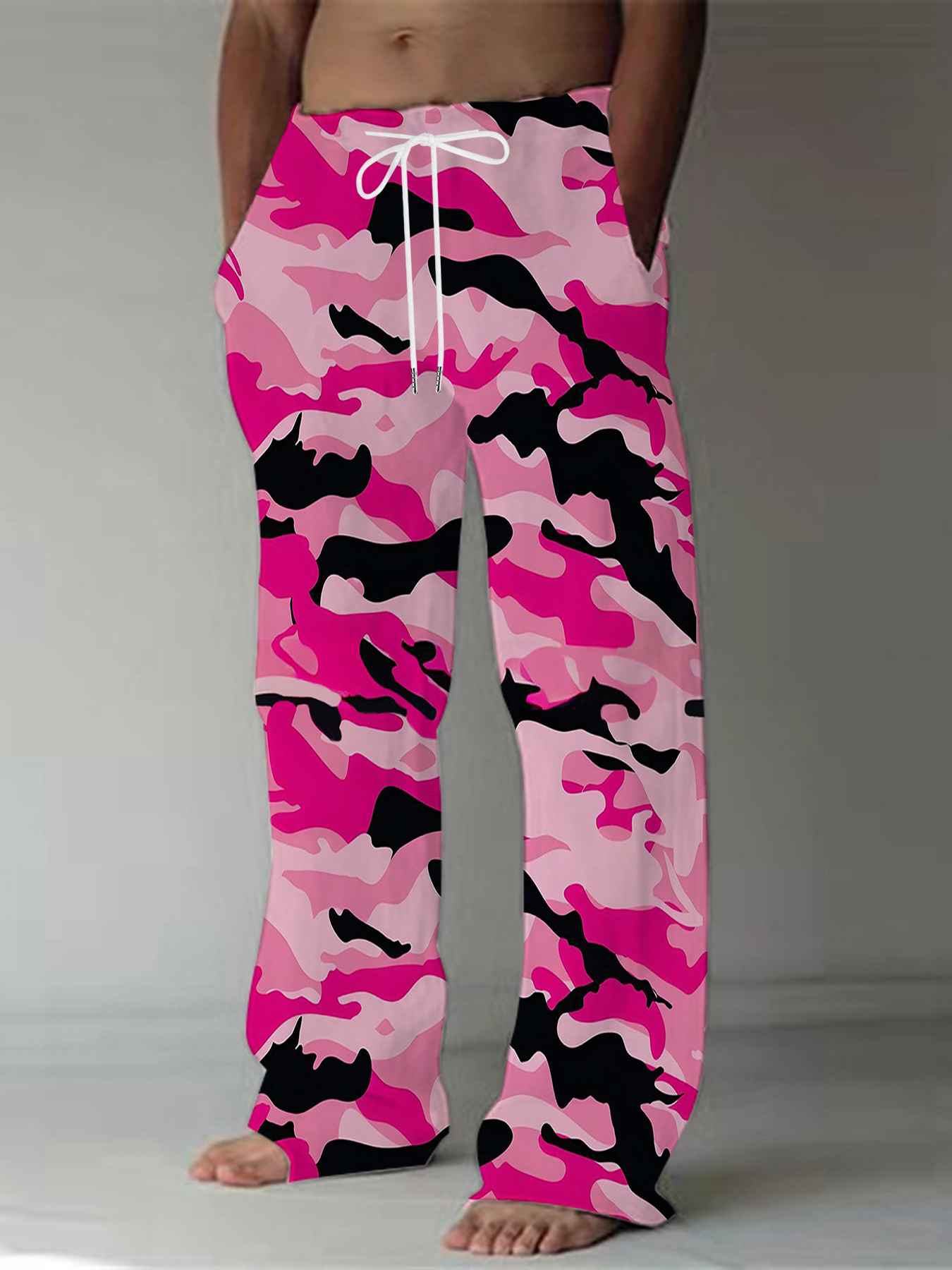 pantalones casuales camuflaje hombre estampado rosa Temu Mexico