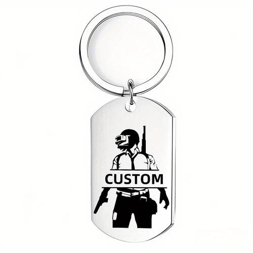 1pc personalized stainless steel keychain with character design white options for backpacks keys belts and luggage durable non fading exquisite perfect gift for birthdays fathers day christmas and anniversaries in 24 hours shipping key organizer stylish keychain durable keychain keychain accessorie