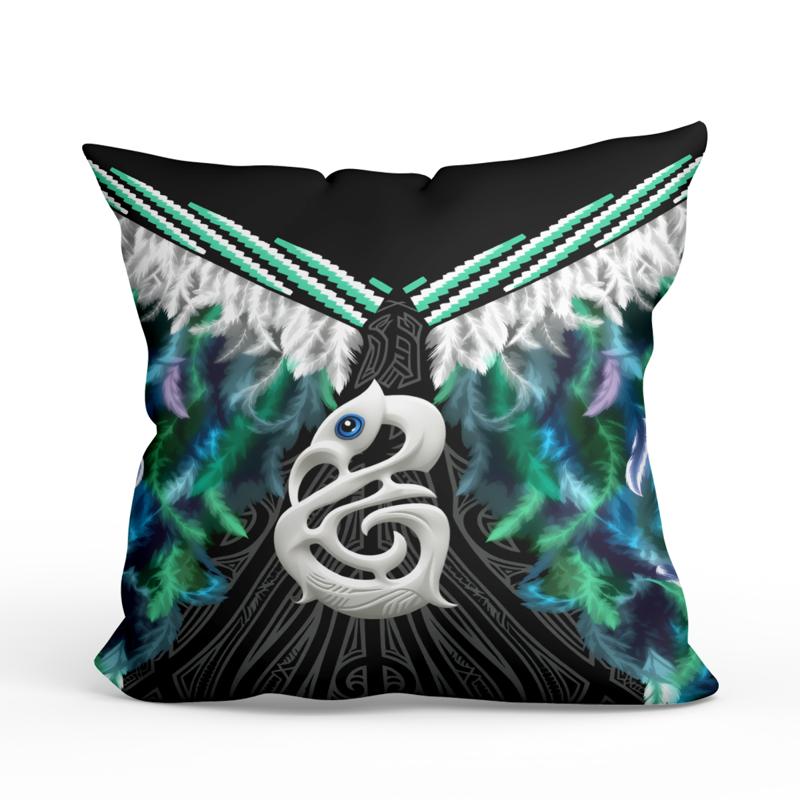 TEMU 1pc Of Maori Art Of Short Plush, Measuring 17.7 Inches By 17.7 Inches, Sold Without The Pillow Insert, Featuring A Single-sided Print, Ideal For