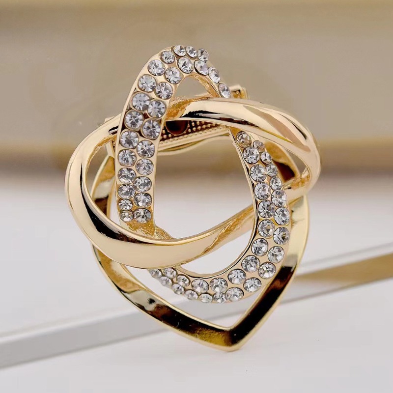 1pc Of Women's Scarf Clips With Rhinestone Decoration, Minimalist And Multi-functional