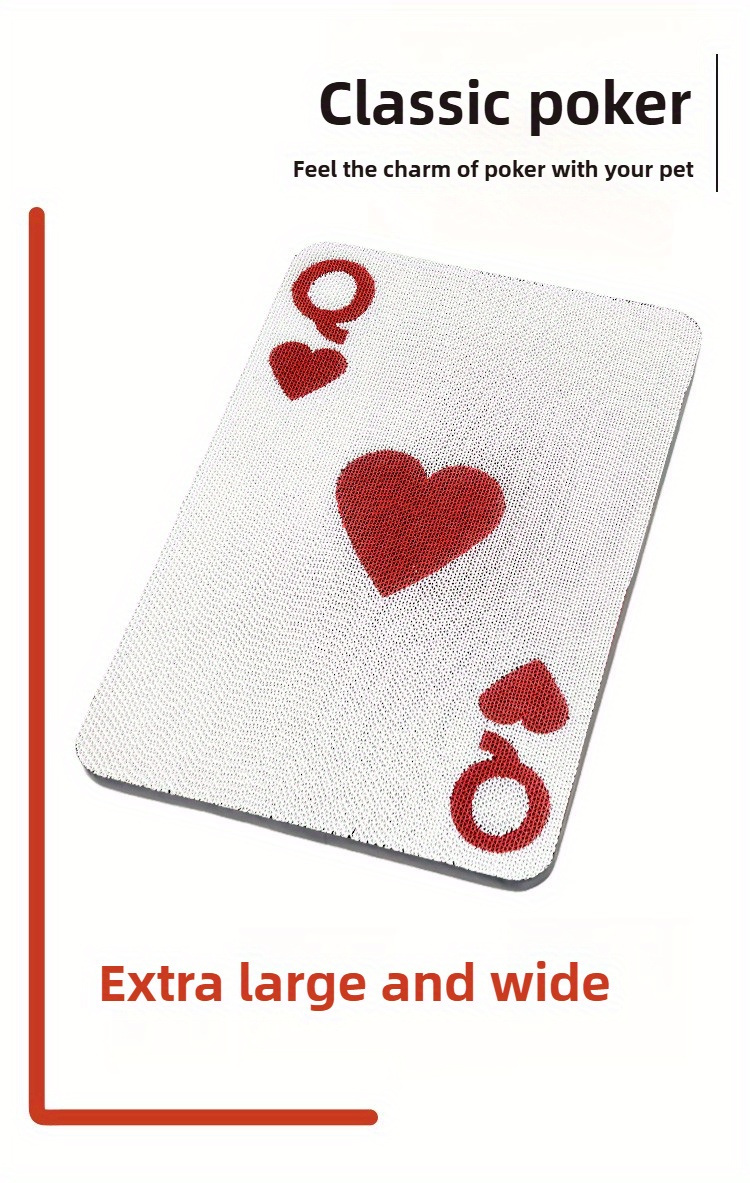 a cat scratch board designed like playing cards which doesnt shed   is sturdy and     mounted on the wall for claw sharpening its a cat pad and a toy for your feline friend Product details 1