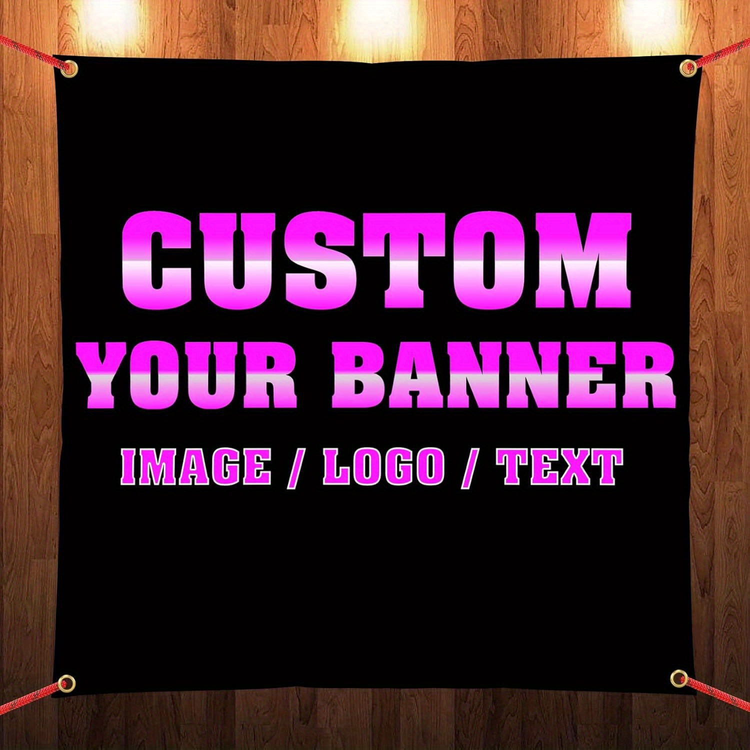 Image of 1pc, Custom Banner For Indoor/outdoor Custom Banners And Signs Customize With Photo Or Text Customized Banner (2'x2', 3'x3', 5'x5')
