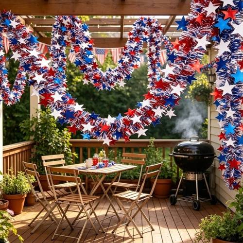 3pcs new wreath american flag themed party decorations ideal for holiday and party decor