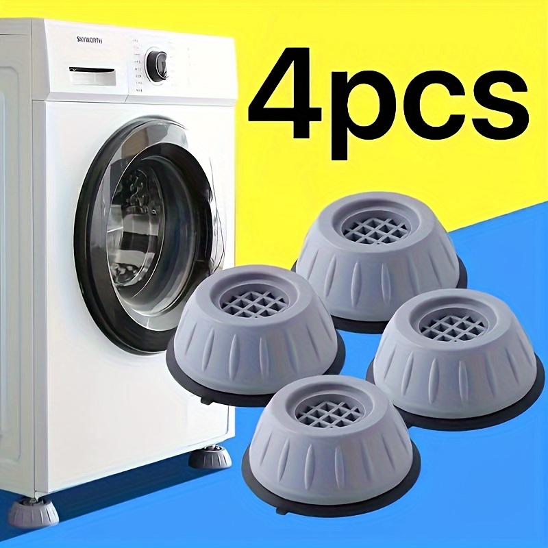 4pcs Shock-Absorbing Washing Machine Pads - Height Increasing, Anti-Slip, Shock-Absorbing Plastic Mats, Appliance Noise Reduction, Suitable for Home and Bathroom Use, Random Colors, Safe and Durable Base