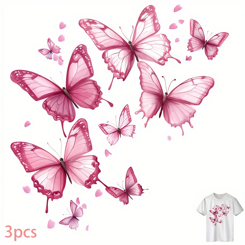 TEMU 3pcs Heat Transfer Decals - Hd Patterns Cut And Seamlessly Fitted - Materials - Easy Operation, Beginner-friendly - High Toughness,
