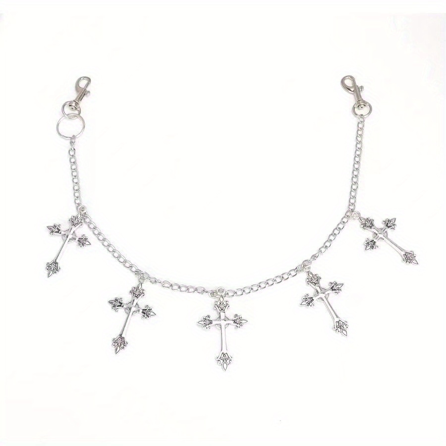 Y2K waist Chain Cross Detail Amazon.com: Gothic Punk Chain Belt, Y2K Pants Chain Multi  main image 4