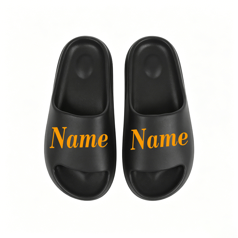 TEMU Personalized Name/initial/text Print Women's Slippers - Suitable For , Made Of Eva Material, Perfect For Home, Outdoor, And Beach Use, As A Gift