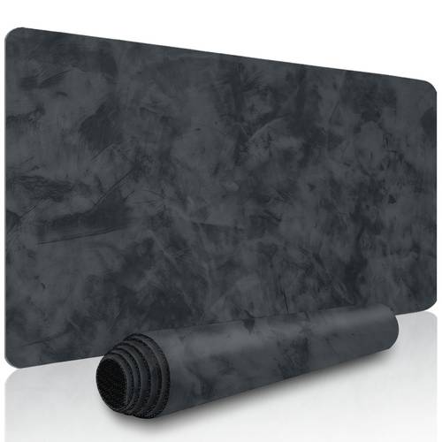 1pc enlarged gaming keyboard mat durable mouse pad laptop keyboard protector study desk protector minimalist dark gray pattern precision overlocked edges rubber backing anti slip multi size small xl xxl suitable for home of