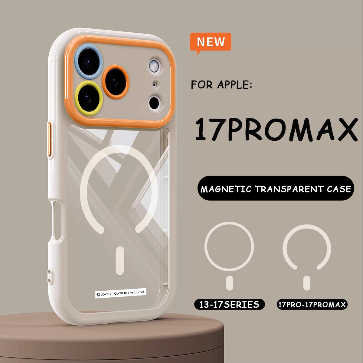 TEMU Phone Case: 2026 New Model, Supports Wireless Charging, Built-in Magnetic Coil, , Suitable For Iphone 17/17 Pro/17 Max, Shock-resistant Case,