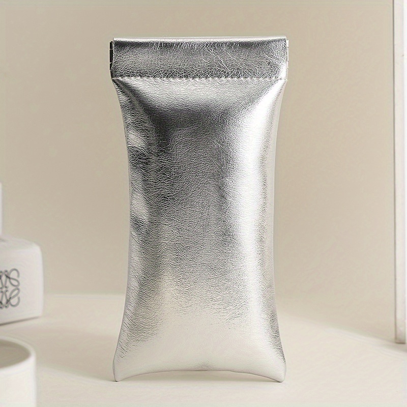 Image of Metal Spring Clip Storage Pouch, Portable Auto-closing Coin Purse, Multi-functional Carry-on Pouch For Lipstick And Data Cables